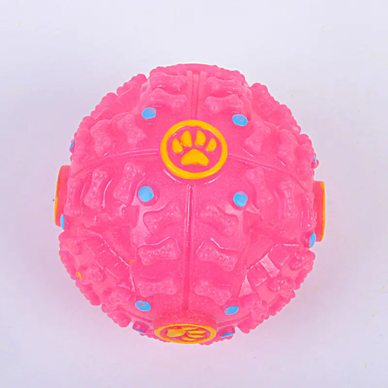 Colorful Squeaky Treat Dispensing Ball for Dogs