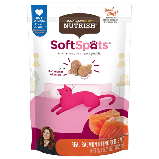 Rachael Ray Nutrish Soft Spots Cat Treats Salmon 5.7 Ounces (Pack of 6)