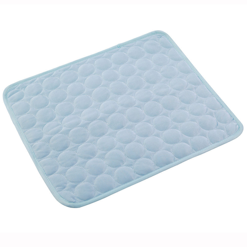 Light blue pet mat on a white background
