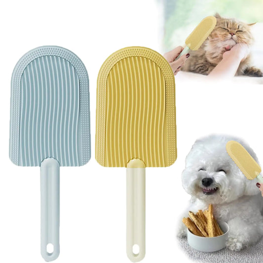 2PCS Cat Tongue CombCat Tongue Brush2024 New Cat Grooming BrushCat Grooming Brush for Indoor CatsCute Cartoon Ice Cream Cat Fur Remover Comb for Cats Grooming Easily Removes Fur Reducing Hairballs