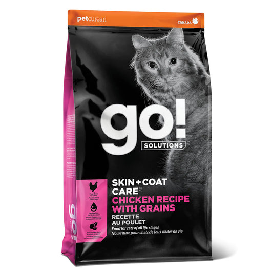 Go! Solutions Skin + Coat Care Dry Cat Food Chicken Recipe with Grains 3 lb Bag