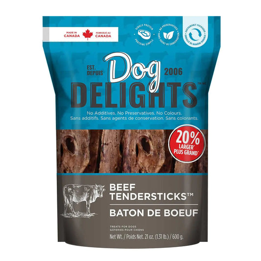 Dog Delights Beef Tendersticks No Additives No Preservatives No Colours Made in Canada (600g)