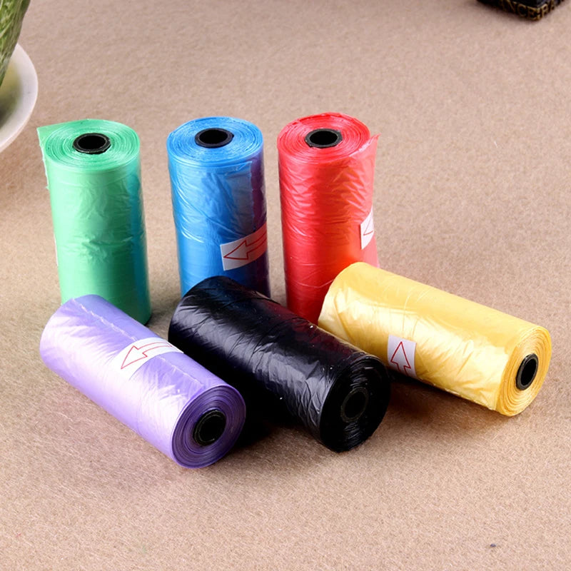 Paw Print Dog Poop Bags - Biodegradable Waste Bags, 15 Bags per Roll, 2 to 20 Rolls