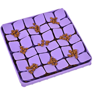OurMiao Silicone Snuffle Mat for Dogs Interactive Dog Puzzle Feeder Sniffing Mat Dog Licking Mat Enrichment Puzzle Mat for Small Medium Large Breed Dogs Rabbit (Purple)