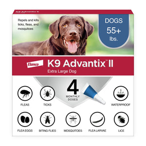 K9 Advantix II XL Dog Vet-Recommended Flea Tick & Mosquito Treatment & Prevention | Dogs Over 55 lbs. | 4-Mo Supply