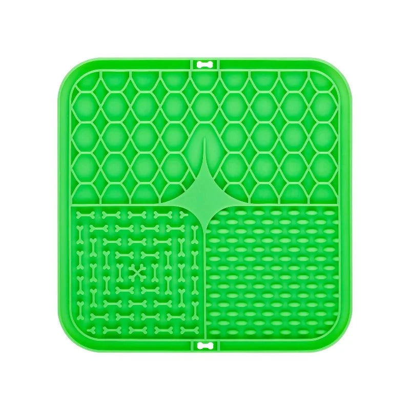 Silicone Pet Lick Mat with Suction - Slow Feeder Plate for Dogs, Bath Time Distraction & Training
