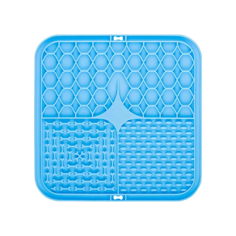 Silicone Pet Lick Mat with Suction - Slow Feeder Plate for Dogs, Bath Time Distraction & Training