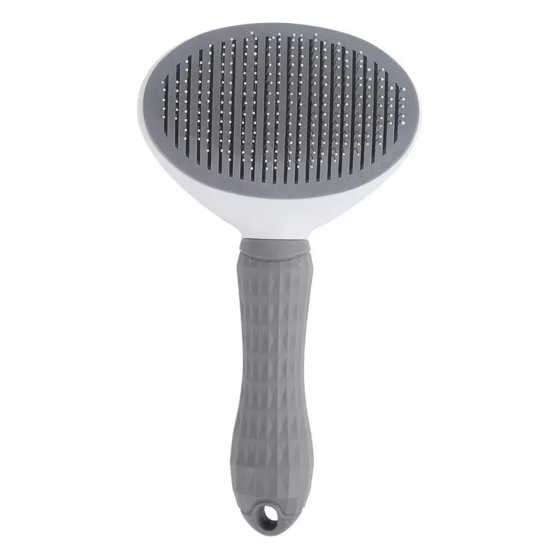 Self-Cleaning Pet Slicker Brush - Dematting Comb for Dogs & Cats with Comfort Grip