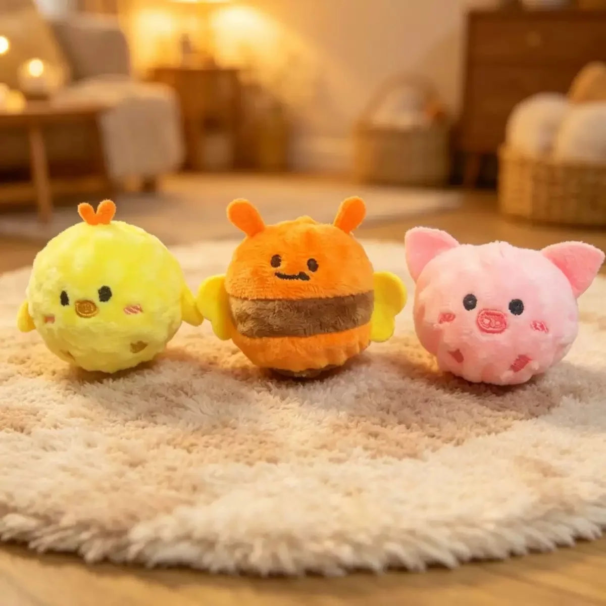 Squeaky Plush Dog Chew Toy - Spiky Ball Toy for Puppies, Training & Boredom Relief