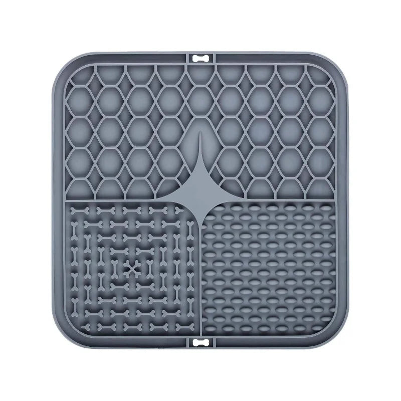 Silicone Pet Lick Mat with Suction - Slow Feeder Plate for Dogs, Bath Time Distraction & Training