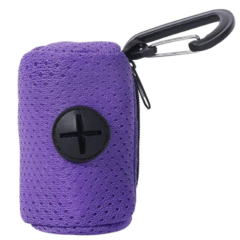 Dog Poop Bag Holder - Portable Waste Bag Dispenser Pouch for Walks, Wear-Resistant Fabric