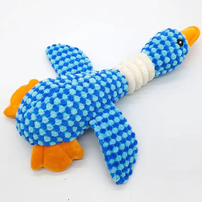 Plush Squeaky Chew Toy for Cats & Dogs - Soft Fleece Interactive Animal Doll