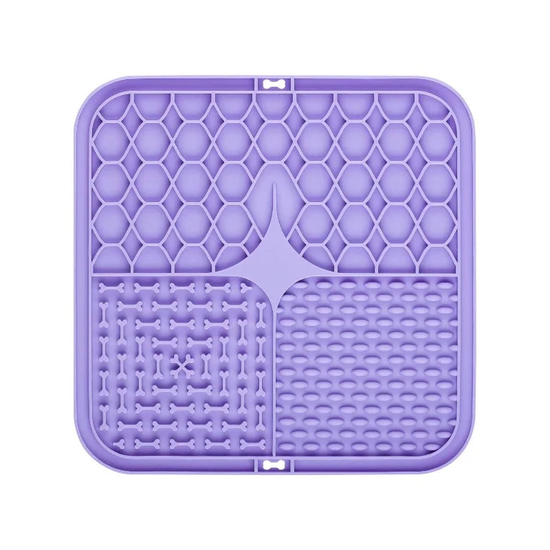 Silicone Pet Lick Mat with Suction - Slow Feeder Plate for Dogs, Bath Time Distraction & Training