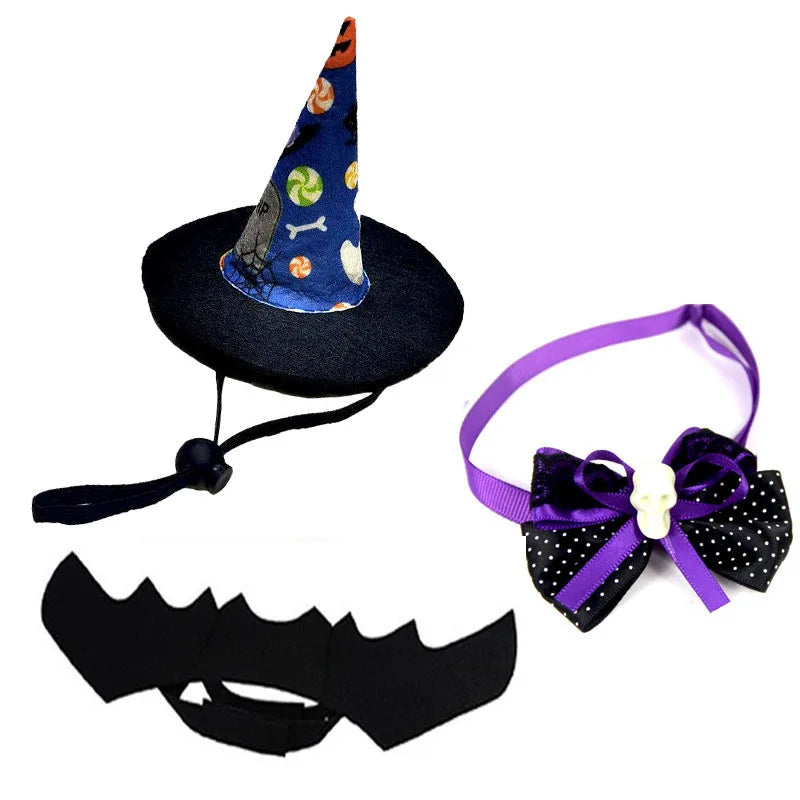 Halloween Cat & Dog Costume Set - Funny Cosplay Dress-Up Outfit for Kittens, 8 Styles