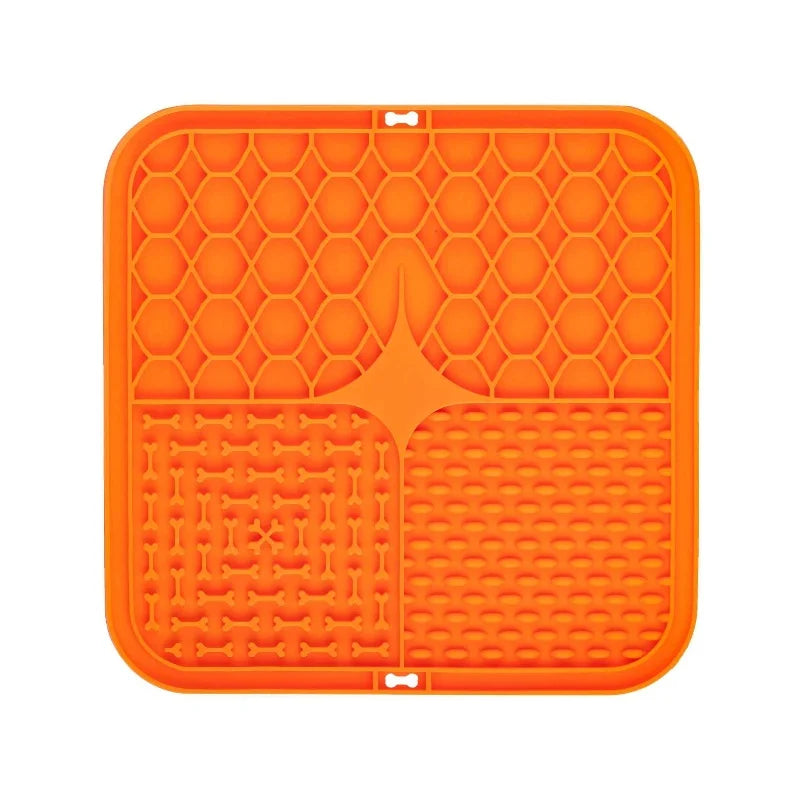 Silicone Pet Lick Mat with Suction - Slow Feeder Plate for Dogs, Bath Time Distraction & Training