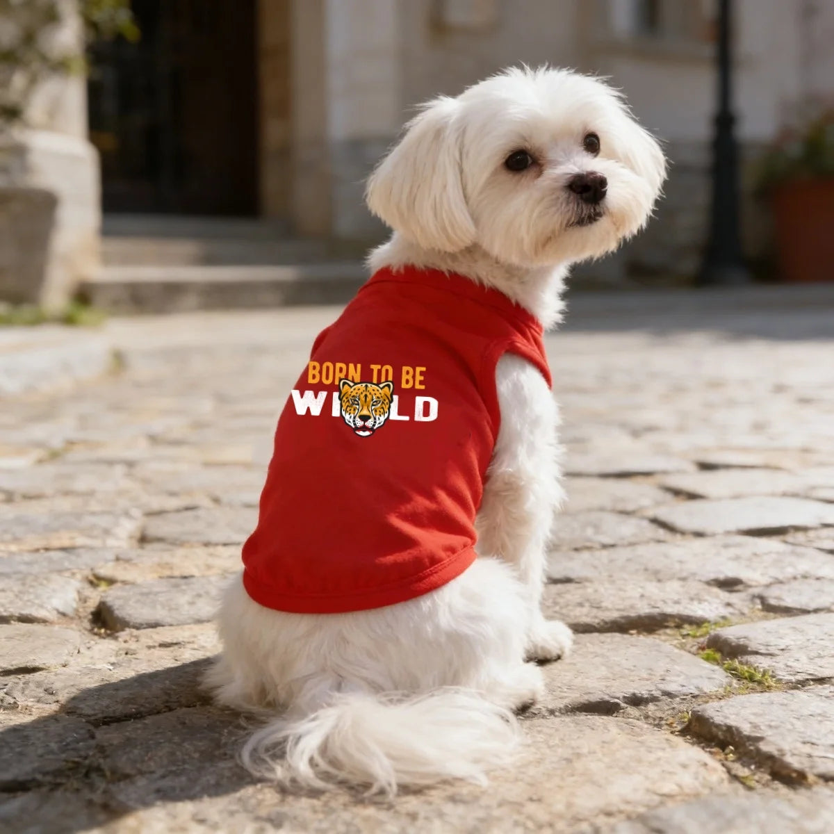 Printed Pet T-Shirt for Dogs - Polyester Dog Shirt for Indoor & Outdoor Wear, Sizes XS-XXL