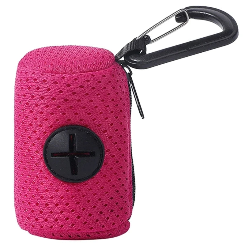 Dog Poop Bag Holder - Portable Waste Bag Dispenser Pouch for Walks, Wear-Resistant Fabric