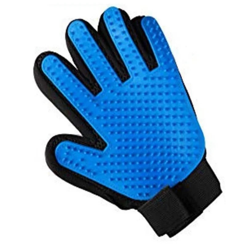 Pet Grooming Kit - 2-Sided Grooming Brush and Bath Glove for Dogs, Cats & Rabbits
