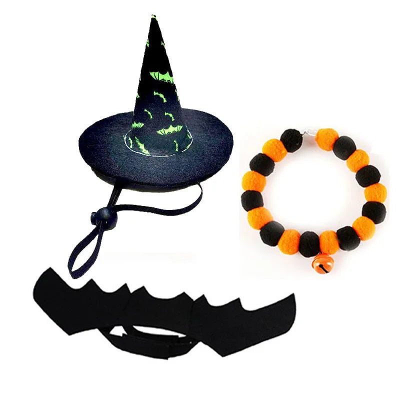 Halloween Cat & Dog Costume Set - Funny Cosplay Dress-Up Outfit for Kittens, 8 Styles