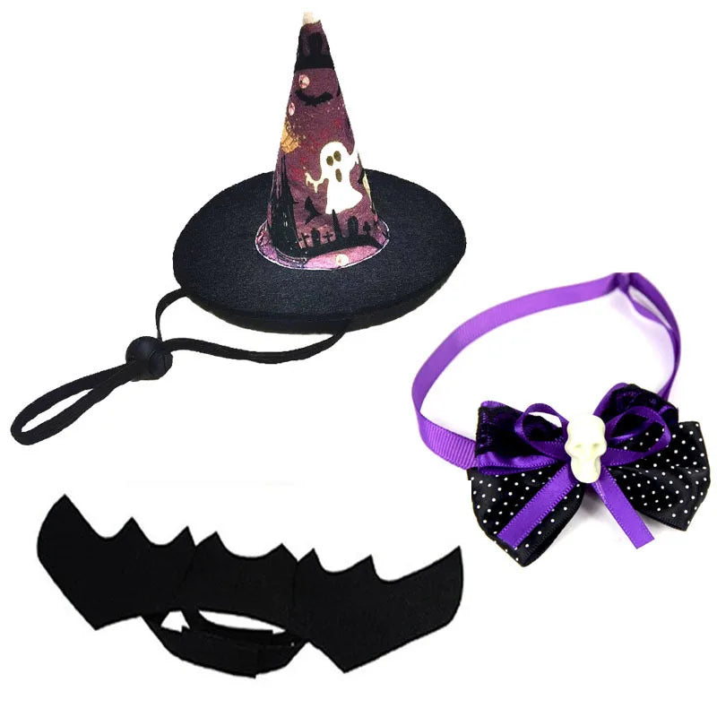 Halloween Cat & Dog Costume Set - Funny Cosplay Dress-Up Outfit for Kittens, 8 Styles