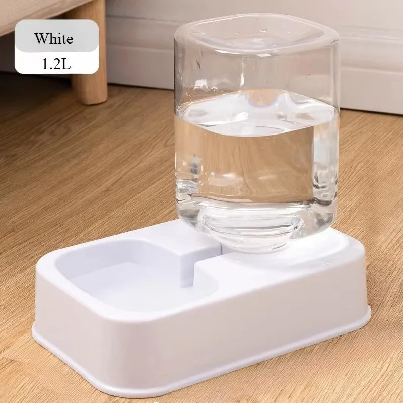 Battery-Free Automatic Pet Feeder Bowl with Water Dispenser - Portion Control for Cats & Dogs