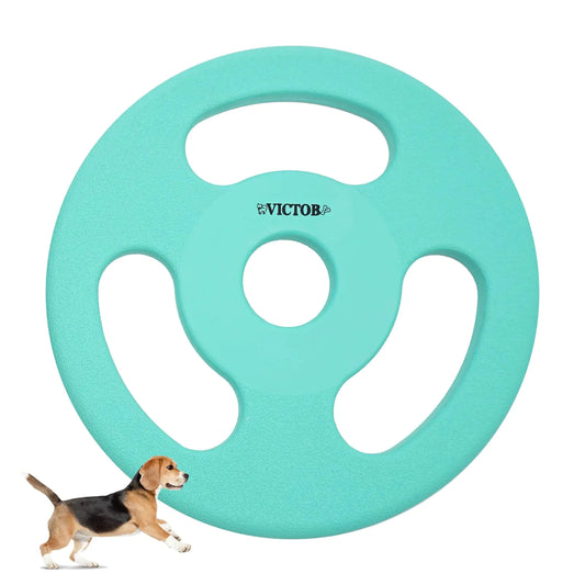 victob Dog Flying Disc Toy 7.0 inch Natural Rubber Dog Toy Outdoor Dog Flying Discs Interactive Dog Fetch Toy Durable and Soft Flyer Toy for Playing Mint Green