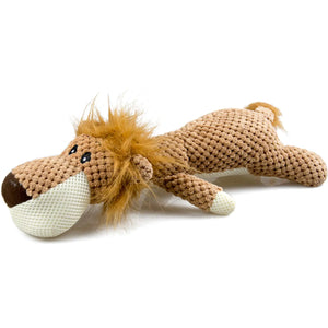 WildWave Dog Plush Toys Dog Chew Toys Pet Squeaky Toys with Squeaker Interactive Chewing and Durable Cute Soft Toys for Puppy Small Medium Dogs Teeth Cleaning Training(Lion)