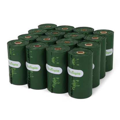 Extra 20% Thicker Dog Poop Bags100% Certified Biodegradable&Compostable Dog Poop Bags RollsASTM D6400 & EN 13432 Compliant Dog Waste BagLeakproof Doggy Poop Bag(Dark Green240 Bags)