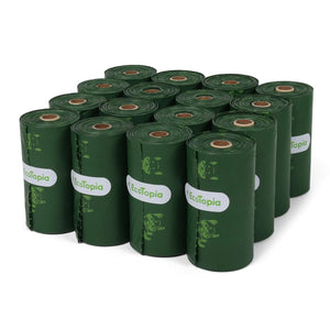 Extra 20% Thicker Dog Poop Bags100% Certified Biodegradable&Compostable Dog Poop Bags RollsASTM D6400 & EN 13432 Compliant Dog Waste BagLeakproof Doggy Poop Bag(Dark Green240 Bags)