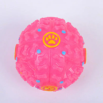 Colorful Squeaky Treat Dispensing Ball for Dogs