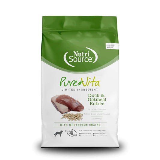 Pure Vita Dry Dog Food - Duck & Oatmeal - 5 Lbs