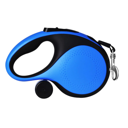 QUICDEER Retractable Dog Leash for Small Dogs 110lbs Capacity 16ft Stainless Steel Core Durable Webbing 360° Tangle-Free for Walking Training & Outdoor Adventures Large Blue