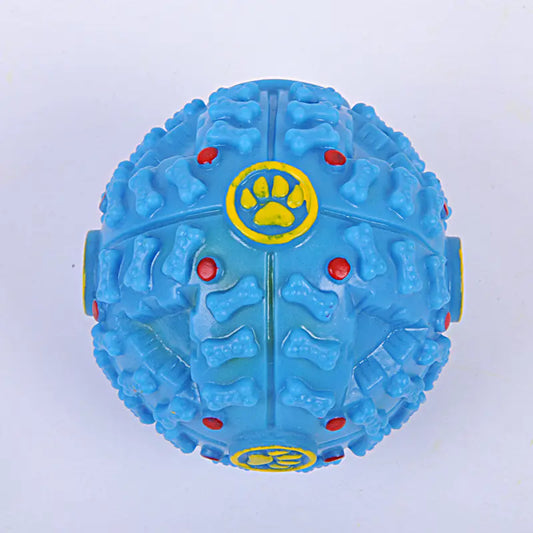 Colorful Squeaky Treat Dispensing Ball for Dogs